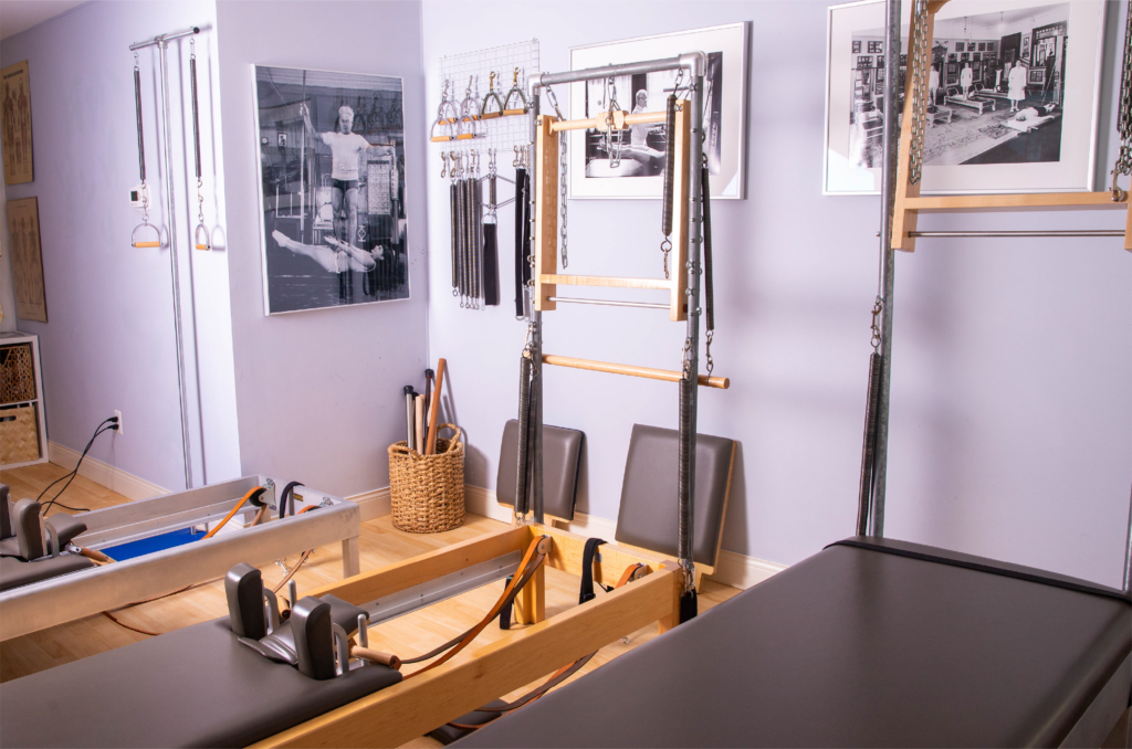 Interior view of top of the line Pilates equipment at our Port Jefferson Long Island studio